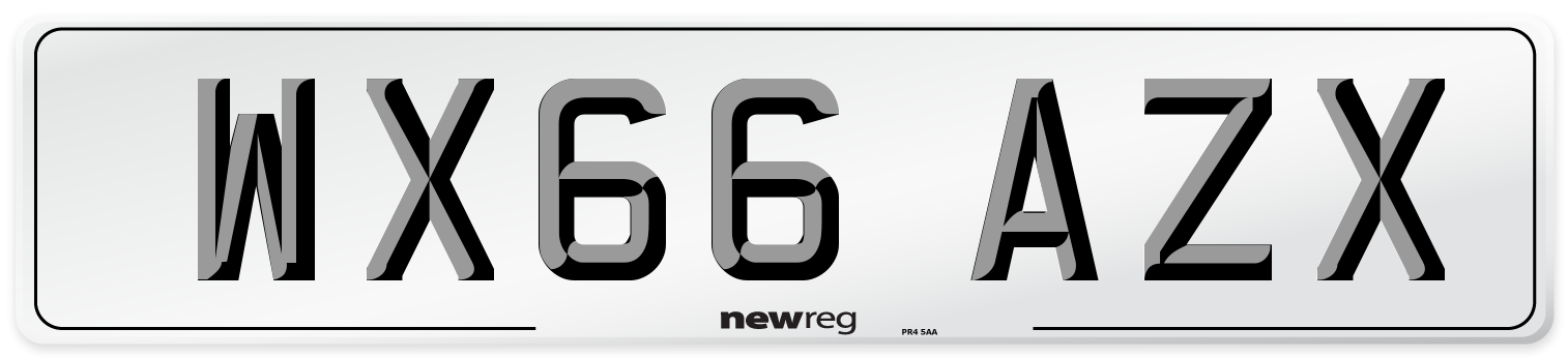 WX66 AZX Number Plate from New Reg